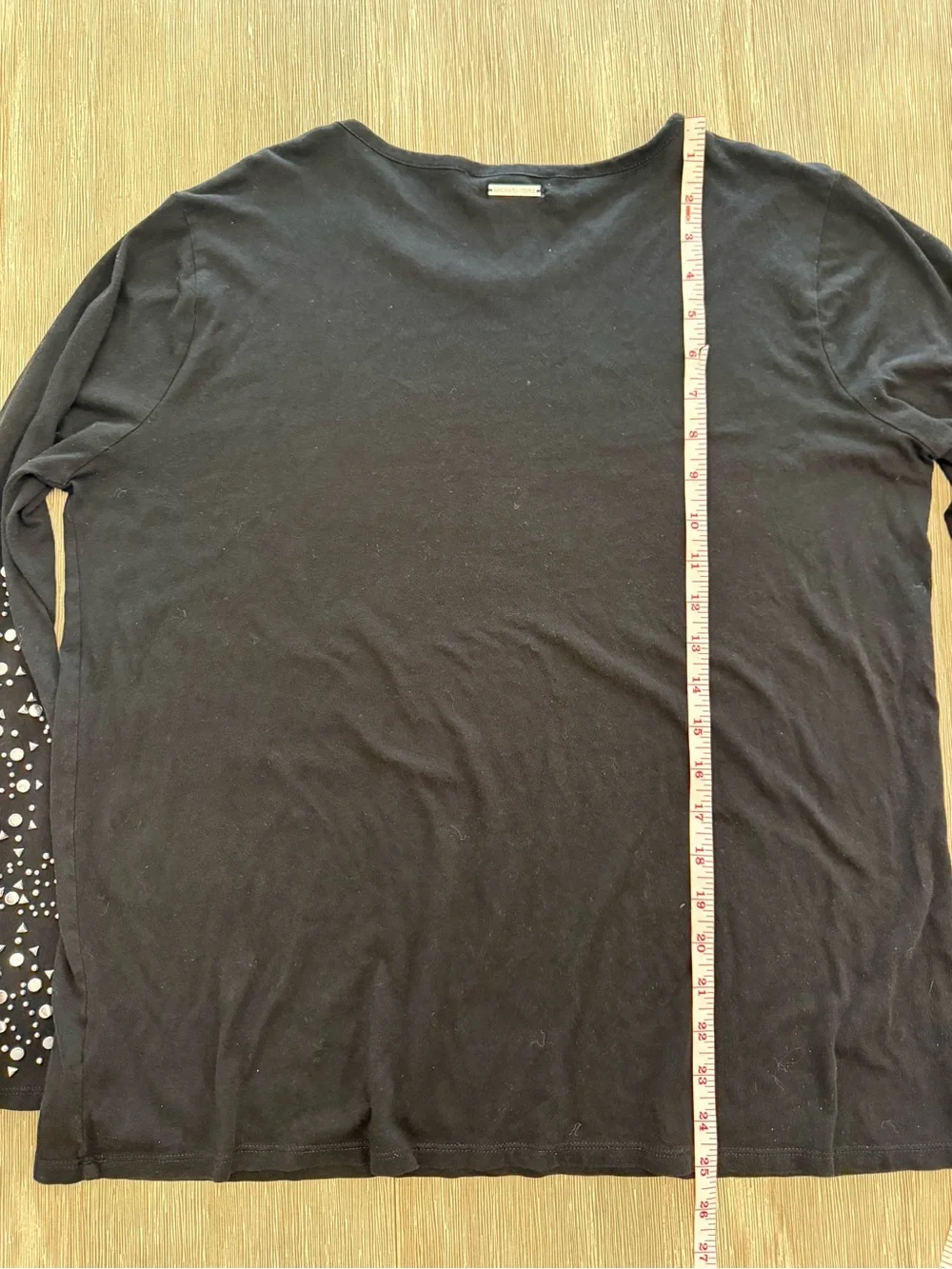 Michael Kors Black Studded Sleeve Top Embellished Womens large